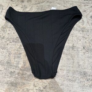 aerie Black High-Cut Cheeky Bikini Bottom